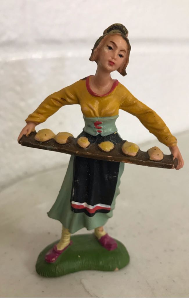 Fontanini - (Set 1) - #29 - Villager - Baker With Bread - Villager (Nativity) ornament collectible - Main Image 1