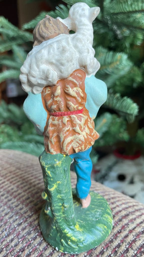 Fontanini - Shepherd - Boy With Lamb On Shoulders - Leg Up - Shepherd (Nativity) ornament collectible - Main Image 2