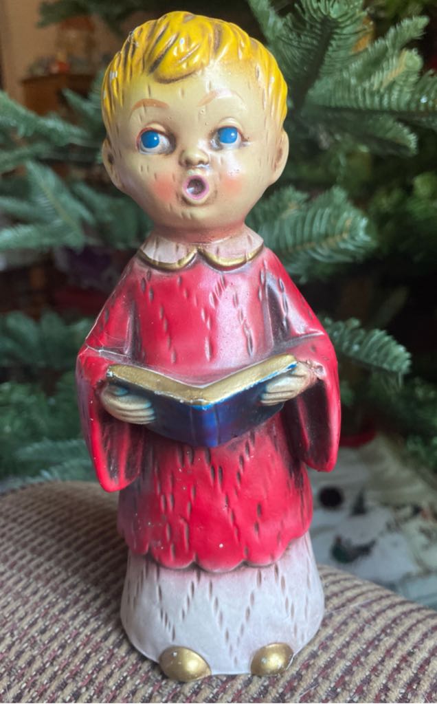 Paper Mache - Choir Boy - Red Robe - Choir (Music) ornament collectible - Main Image 1