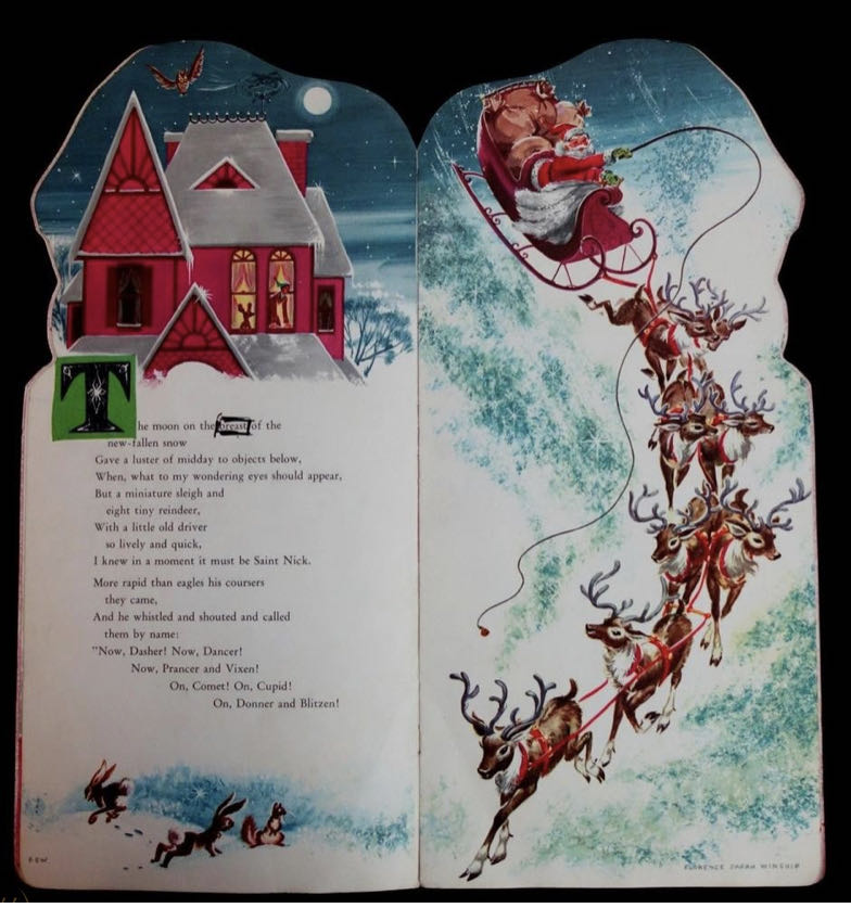Book - Night Before Christmas - 1958 - Classic Story (Clement C. Moore) ornament collectible - Main Image 3