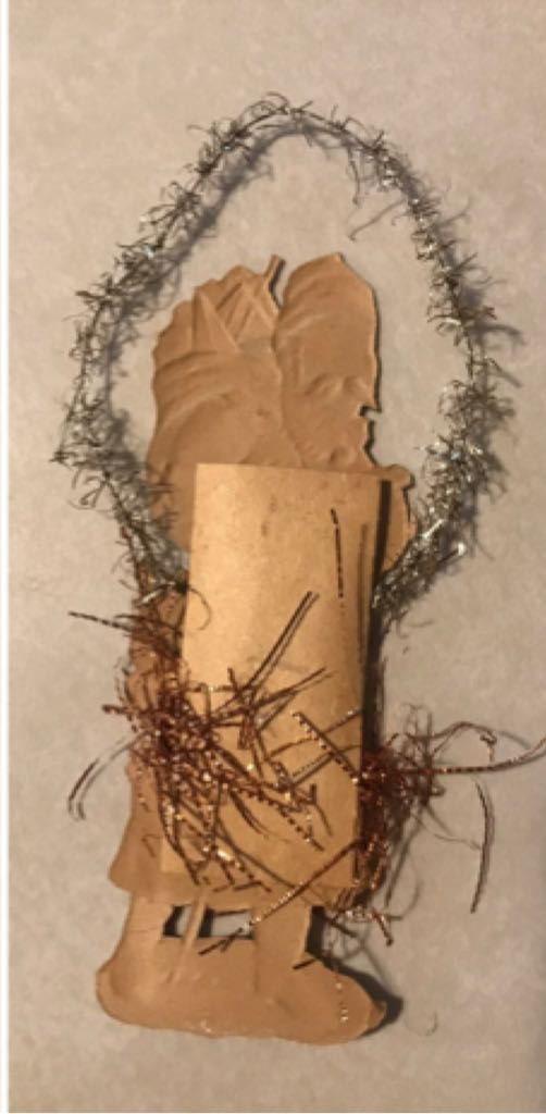 Scrap - Santa Brown Coat - Tinsel - Santa (Scrap) ornament collectible - Main Image 2