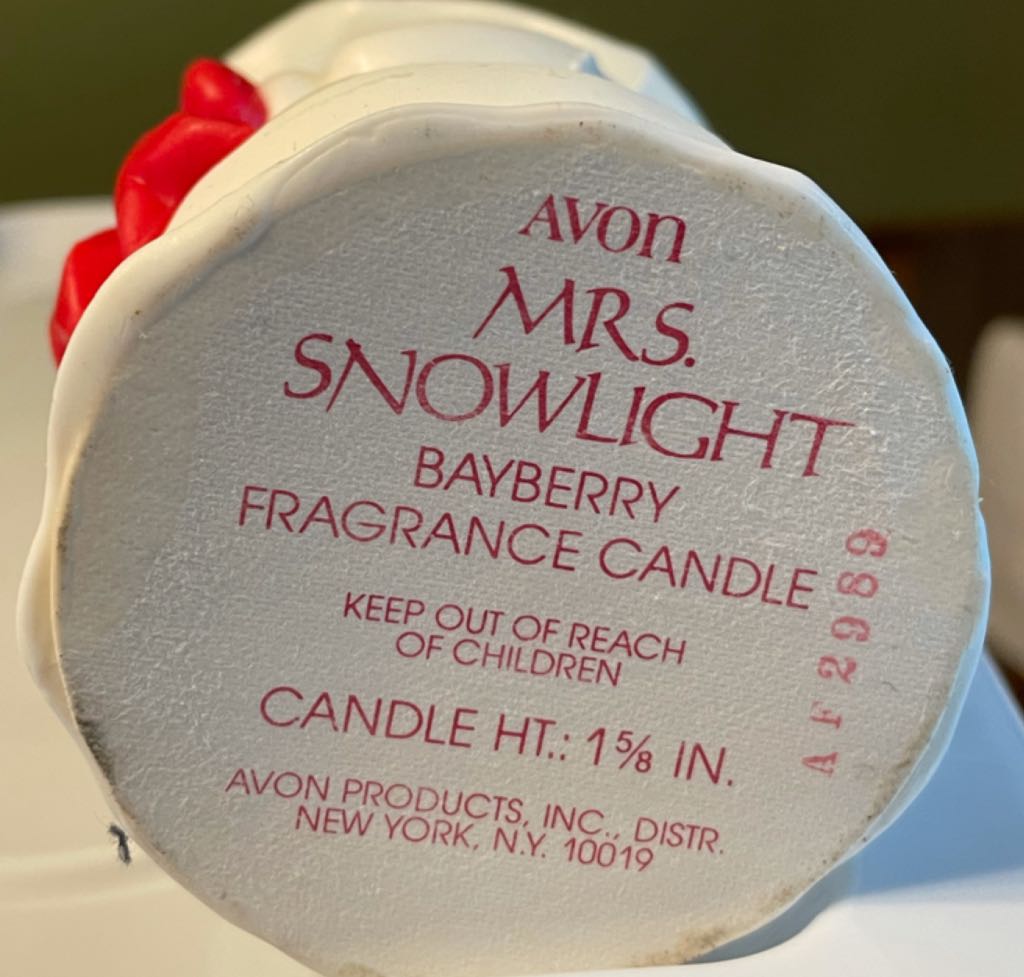 Avon - Mrs. Snowlight - Snowman (Candle Holder) ornament collectible - Main Image 2