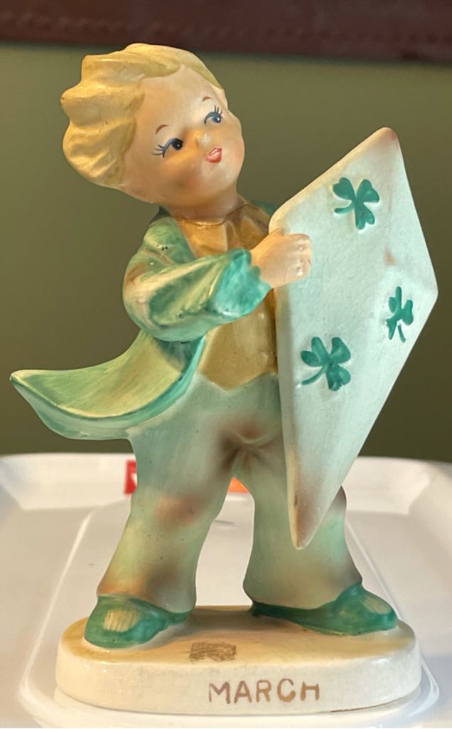 Shiny Brite - Round - Stencil -  Christmas Village - Blue