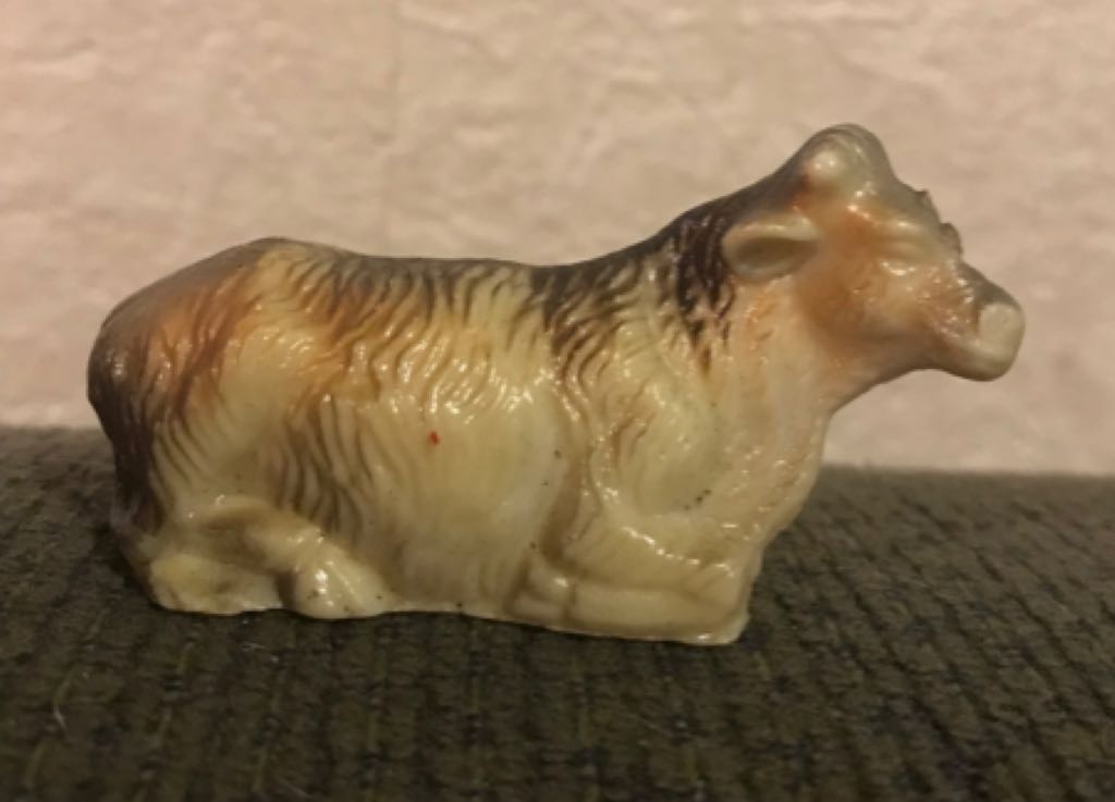 Shiny Brite - Pixie Elf - Pine Cone - Tinsel - Ornament - Yellow