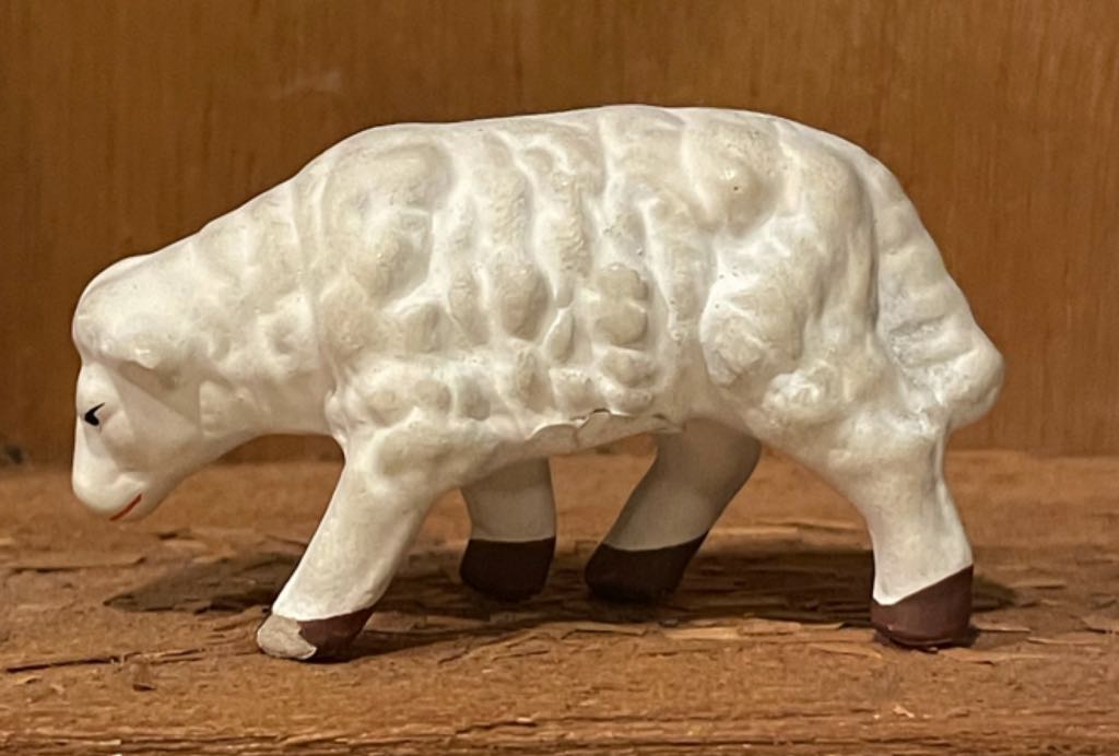 Japan - (Set 10) - Animal - Sheep - Standing - Animals (Nativity) ornament collectible - Main Image 2