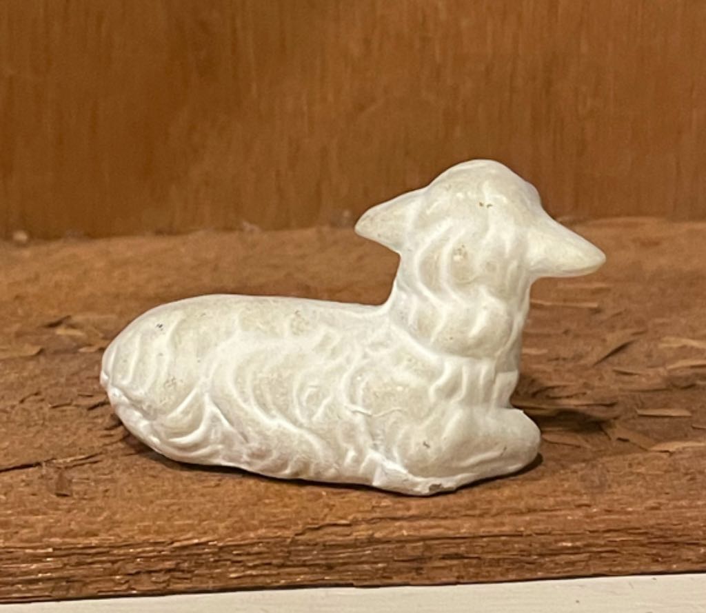 Japan - (Set 10) - Animal - Lamb - Supine - Animals (Nativity) ornament collectible - Main Image 2