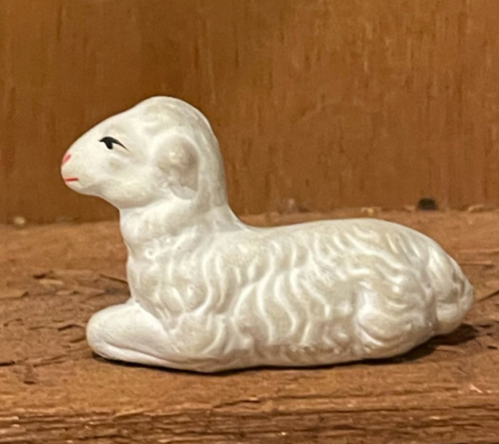 Japan - (Set 10) - Animal - Lamb - Supine - Animals (Nativity) ornament collectible - Main Image 2