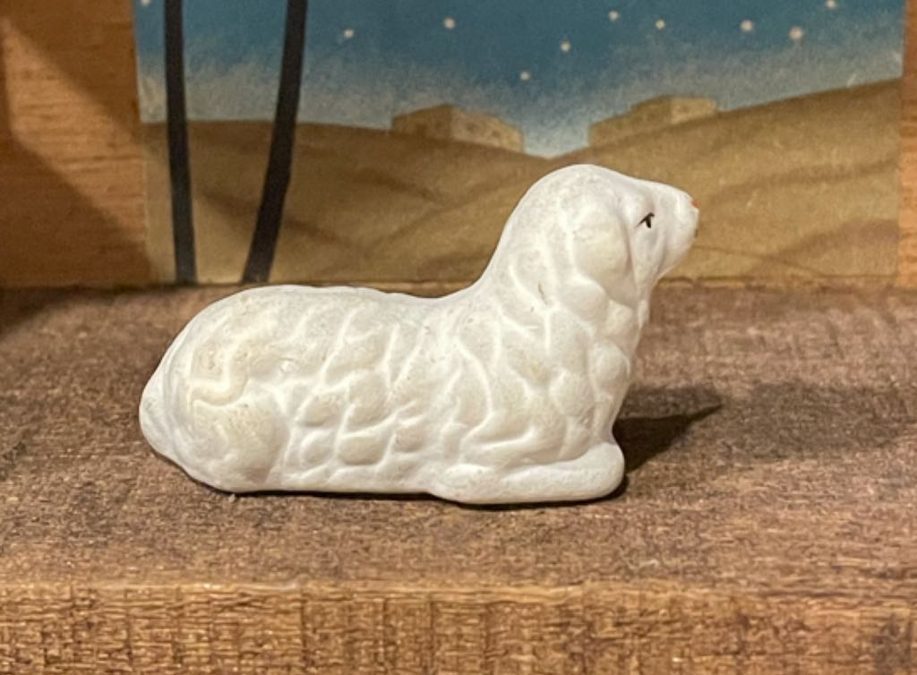 Japan - (Set 11) - Animal - Sheep - Supine - Animals (Nativity) ornament collectible - Main Image 2