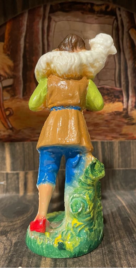 Miller - (Set 7) - Shepherd - Lamb On Shoulders - Holy Family (Nativity) ornament collectible - Main Image 2