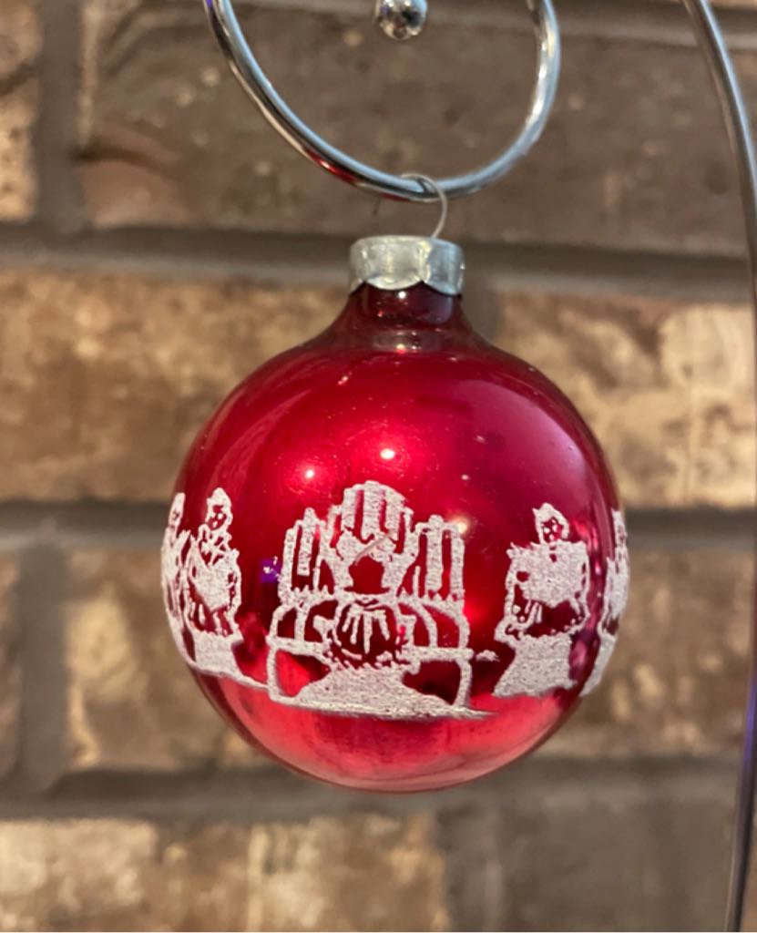 Noelle - Ball - Stencil - Joyous Noel - Organ - Choir - Red - Stencil (Ball) ornament collectible - Main Image 2
