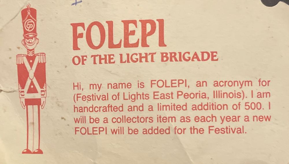 FOLEPI - 1992 - East Peoria Festival Of Lights (Collectible Series) ornament collectible - Main Image 3