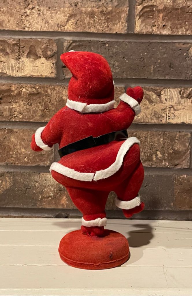 Happy Santa - Flocked - Red - Santa (Happy) ornament collectible - Main Image 2