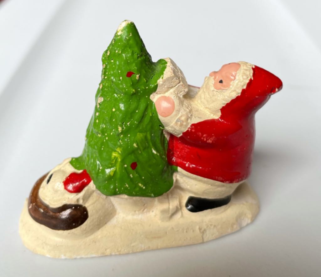 Cake Topper - Santa - Gift At Tree - Santa (Cake Topper) ornament collectible - Main Image 2