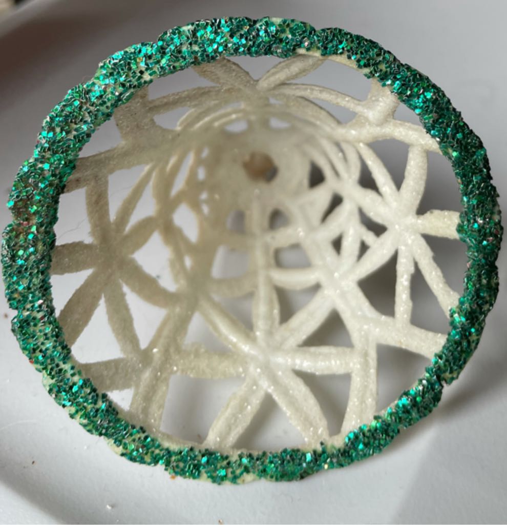 Bradford - Bell - Poinsettia - Green - Poinsettia (Bell) ornament collectible - Main Image 2