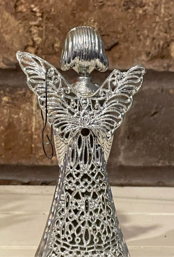 Giftco - Silvery Angel - Filligree - With Candle - Angel (Ornament) ornament collectible - Main Image 2