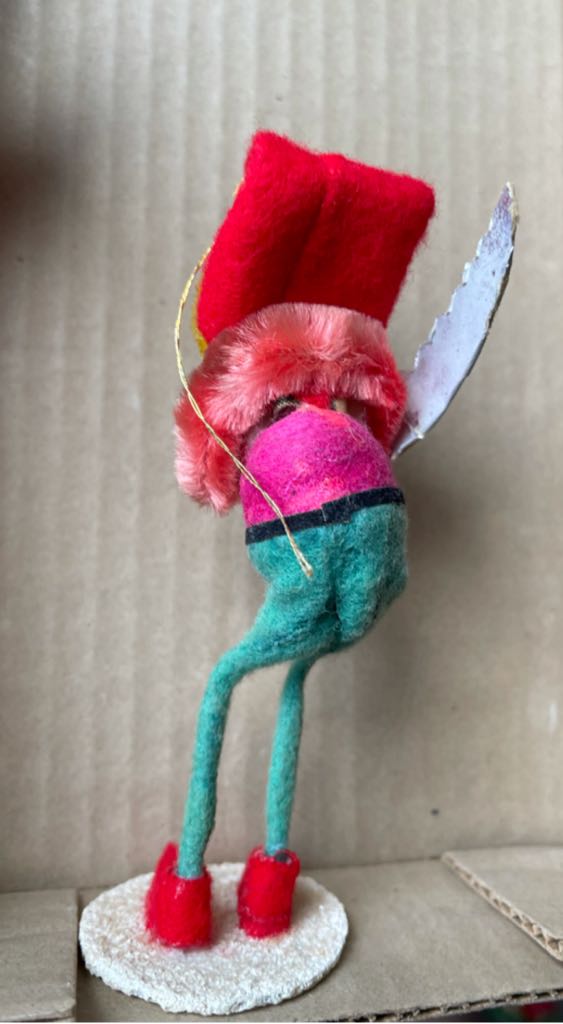 Chenille - Elf - (4/8) - With Saw - Elf (Chenille) ornament collectible - Main Image 2
