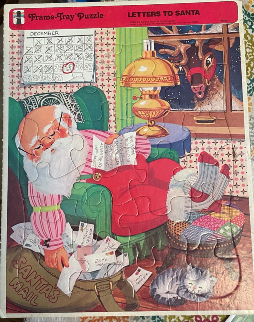 Puzzle - The Rainbow Works - “Letters To Santa” - Santa (Puzzle) ornament collectible - Main Image 1