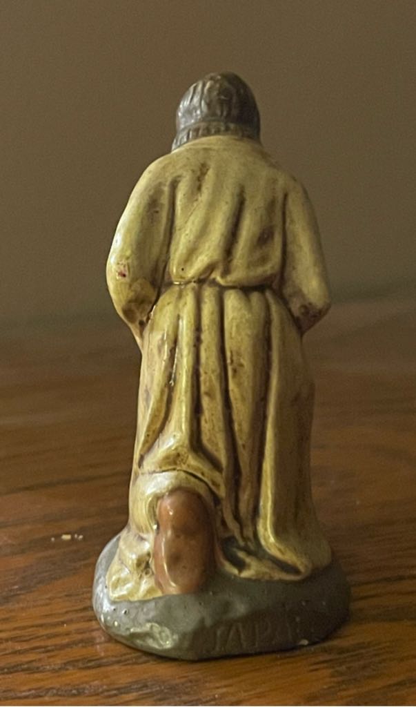 Japan - (Set 9) - Shepherd - Kneeling With Lamb - Shepherd (Nativity) ornament collectible - Main Image 2