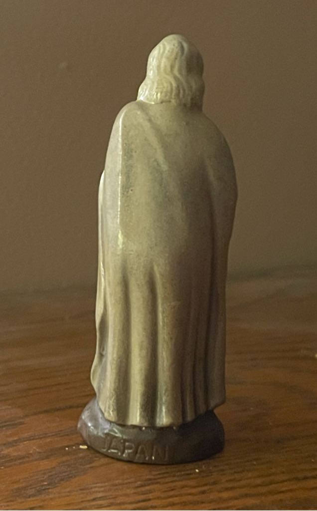 Japan - (Set 9) - Shepherd - Older Leaning On Staff - Shepherd (Nativity) ornament collectible - Main Image 2