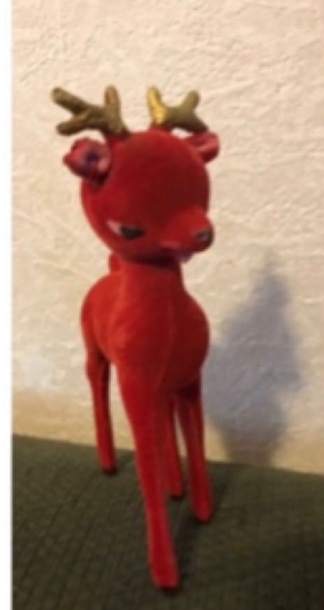 Inarco - Reindeer - Flocked - Red - Reindeer (Flocked) ornament collectible - Main Image 2