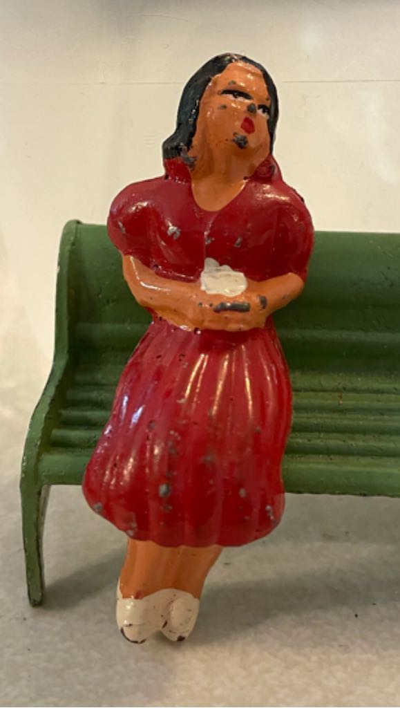 Barclay - Female - Sitting On Bench - City Park (Putz Villager) ornament collectible - Main Image 1