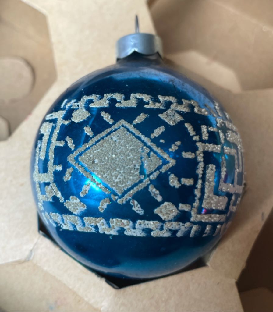 Coby - Round - Stencil - Geometric - Blue - Geometric (Round - Stencil) ornament collectible - Main Image 2
