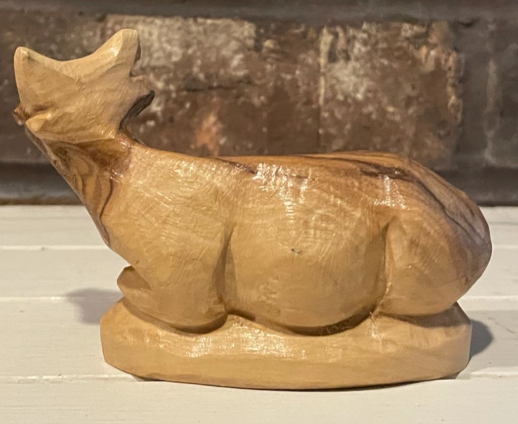 Wood - (Set 2) - Animal - Ox - Supine - Animal (Nativity) ornament collectible - Main Image 2