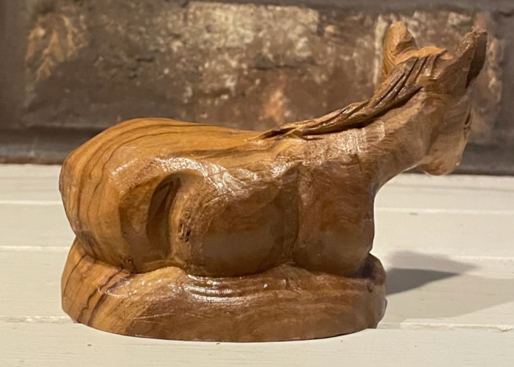 Wood - (Set 2) - Animal - Donkey - Supine - Animal (Nativity) ornament collectible - Main Image 2