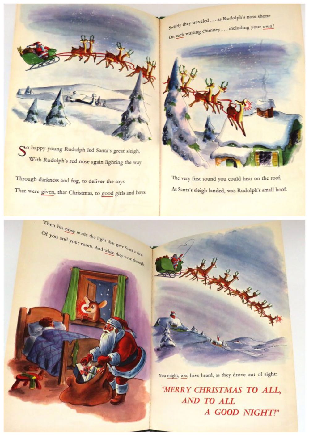 Book - Rudolph The Red Nosed Reindeer Shines Again - Child Books (By Robert L. May) ornament collectible - Main Image 3