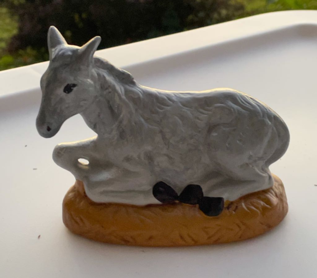 Ceramic - Atlantic - Nativity - (Set 1) - Animal - Donkey - #340k - Supine - Animal (Nativity) ornament collectible - Main Image 1