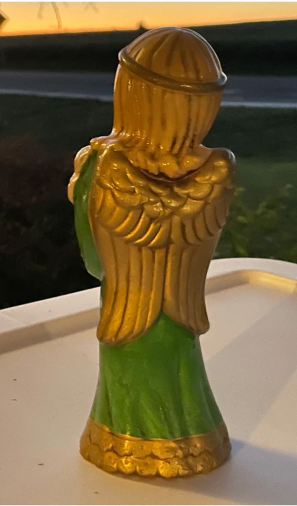 Japan - Angel - Holding Lamb - Green - Angel (Figurine) ornament collectible - Main Image 2