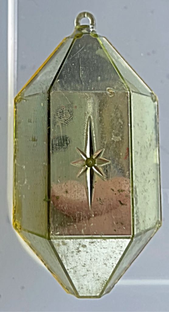 Jewelbrite - Hexagon - Yellow - White Bells & Holly - Bell (Hexagon) ornament collectible - Main Image 2