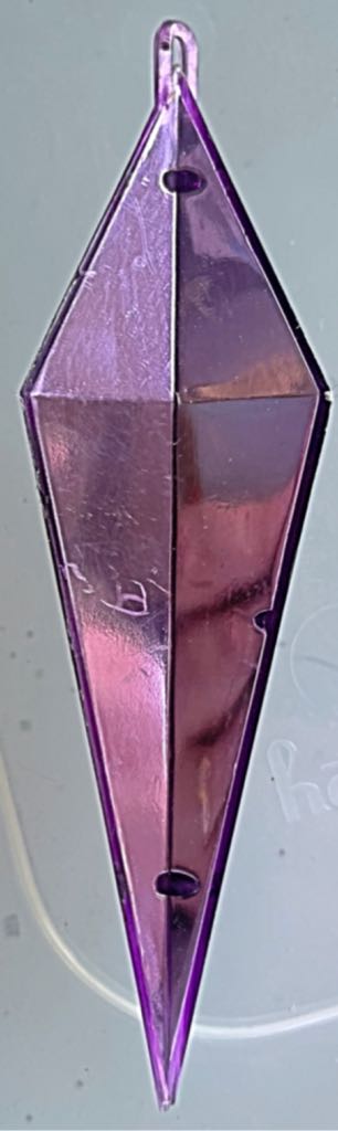 Jewelbrite - Diamond - Purple - White Tree & Ribbon - Purple Back - Tree (Diamond) ornament collectible - Main Image 2