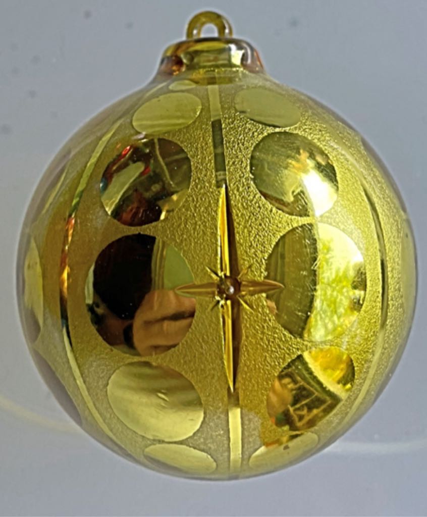 Jewelbrite - (Set 21) - Orb - Yellow - French Horn - Music (Ball) ornament collectible - Main Image 2