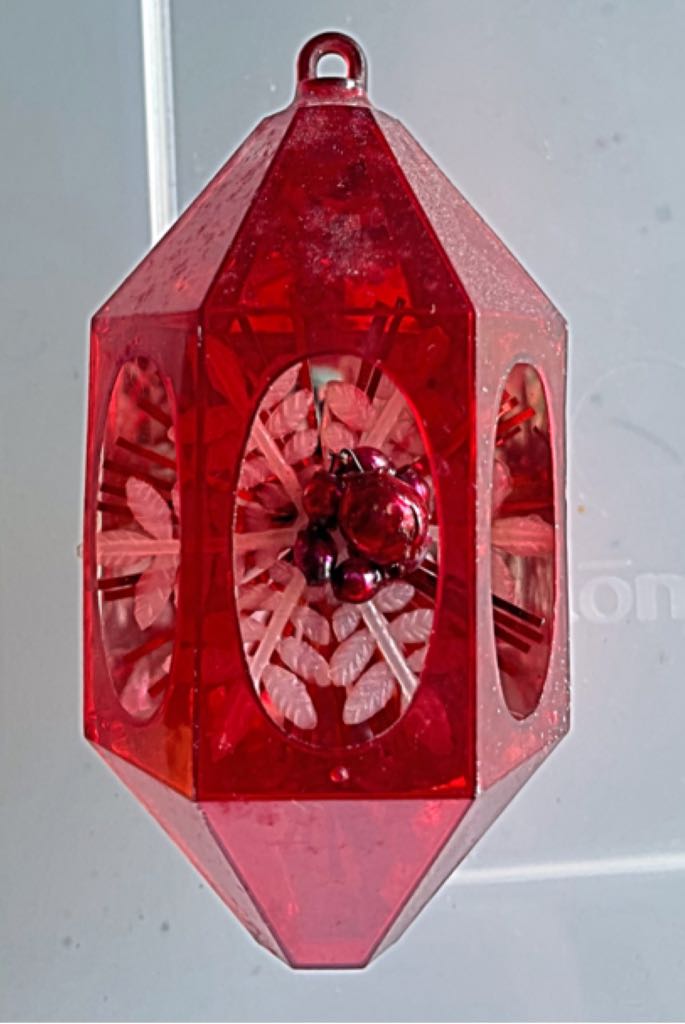 Shiny Brite - Pixie Elf - Pine Cone - Tinsel - Ornament - Yellow