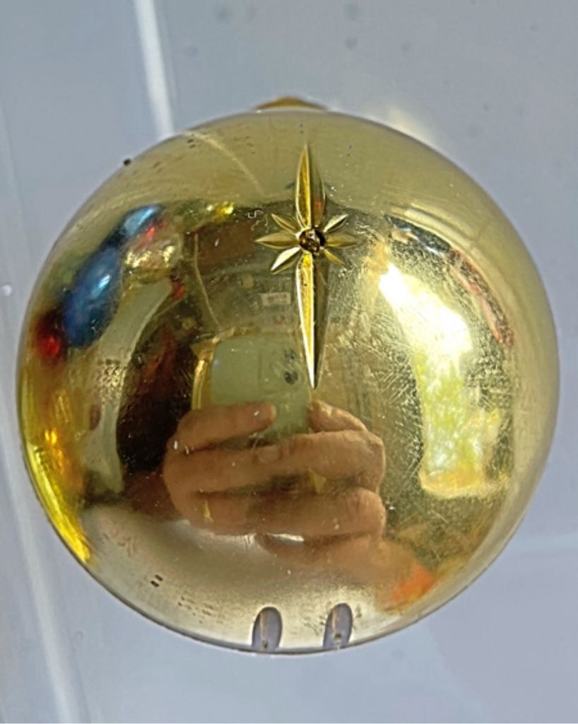 Jewelbrite - Orb - Yellow - Poinsettia - Poinsettia (Ball) ornament collectible - Main Image 2