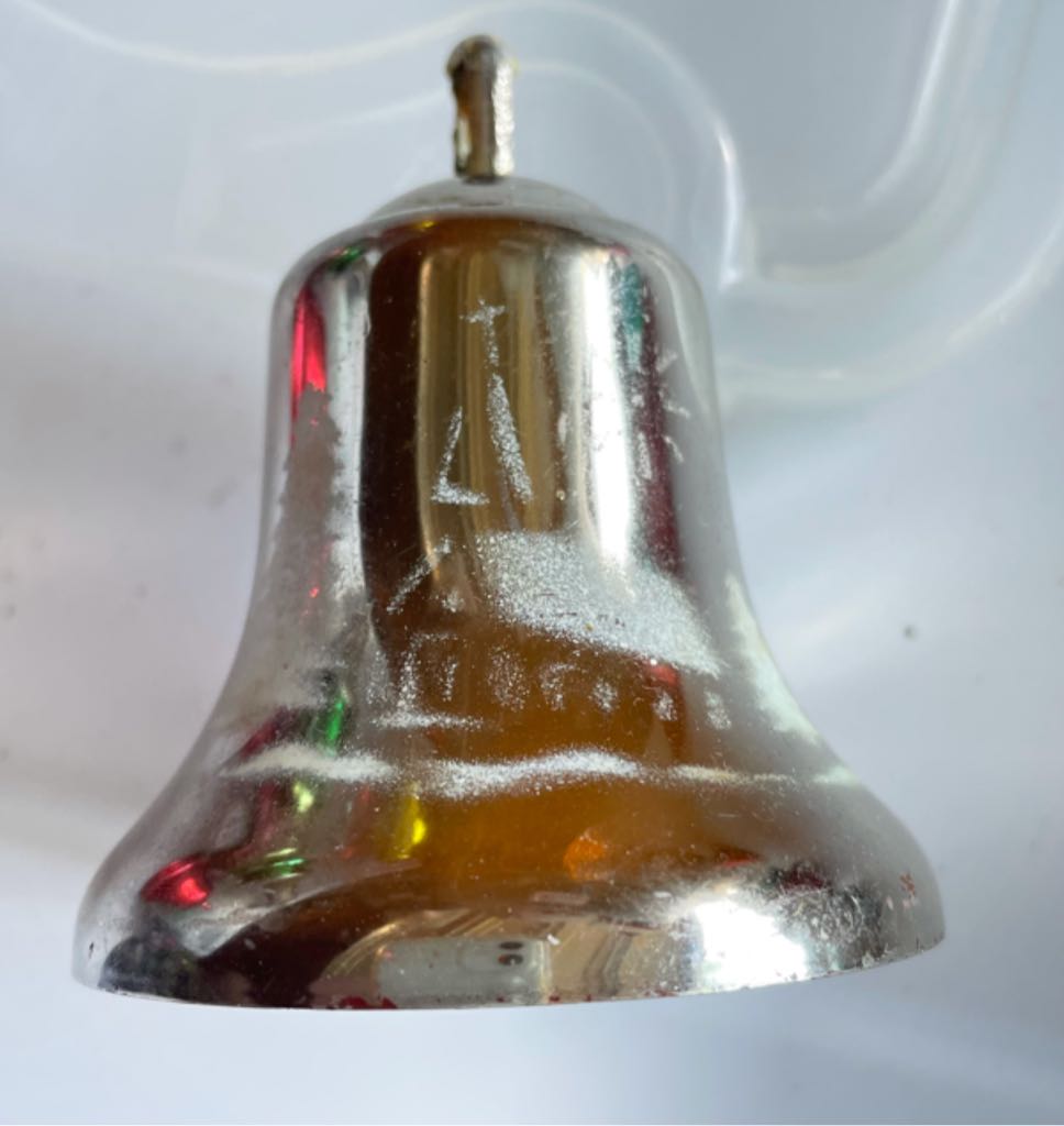 Bradford - Large Plated Bell - Screened Design- #103 - Church/House - Silver - Screened Design (Plated Bell) ornament collectible - Main Image 1