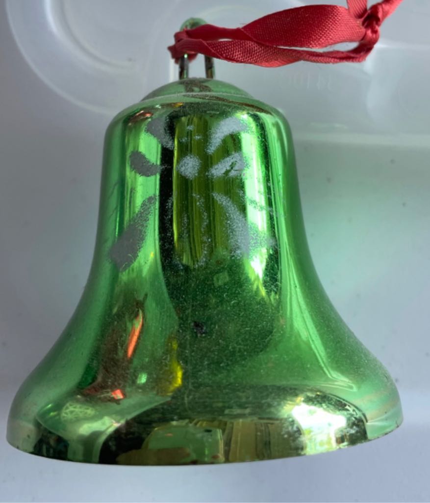 Bradford - Large Plated Bell - Screened Design- #103 - Green - Screened Design (Plated Bell) ornament collectible - Main Image 2