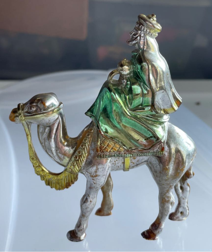 Bradford - King - Green Robe - On Camel - Silver - Magi (Nativity) ornament collectible - Main Image 2
