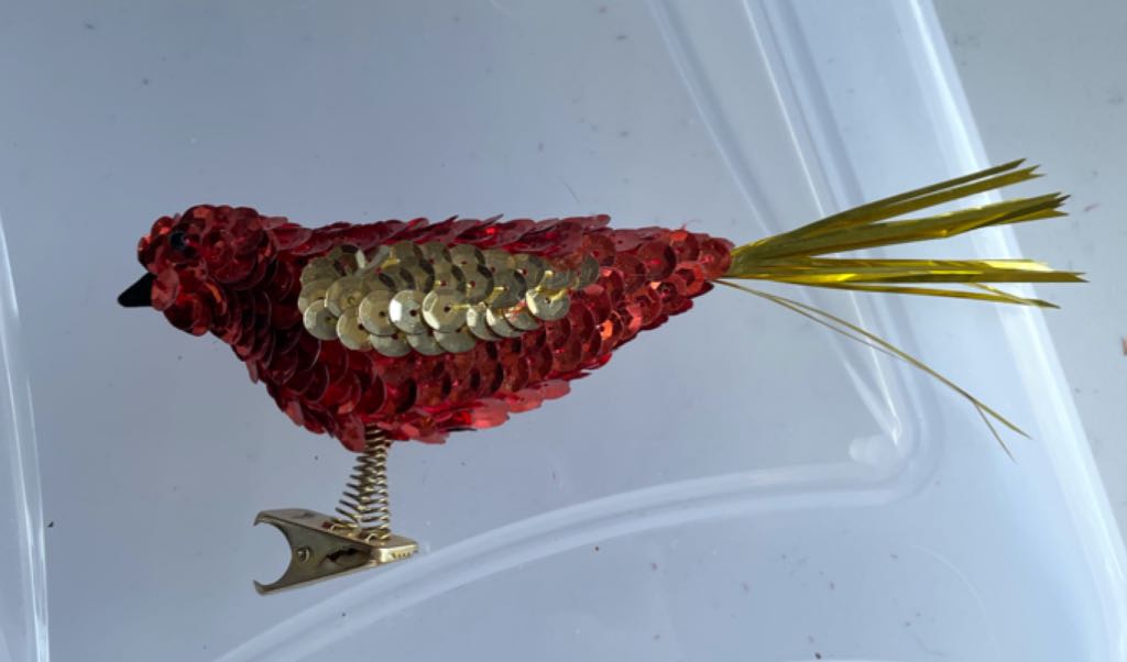 Clip On - Bird - Sequins - Bird (Clip On) ornament collectible - Main Image 2