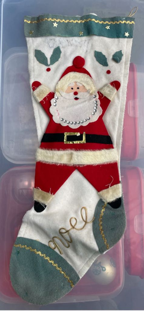 Stocking - Felt - Santa - Noel - Santa (Stocking) ornament collectible - Main Image 1
