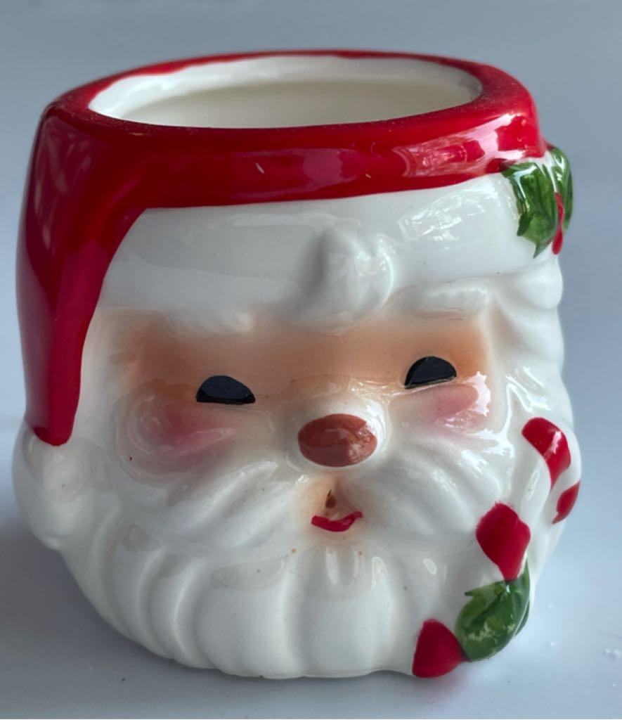 Santa - Mug - With Candy Cane - Santa (Mug) ornament collectible - Main Image 1