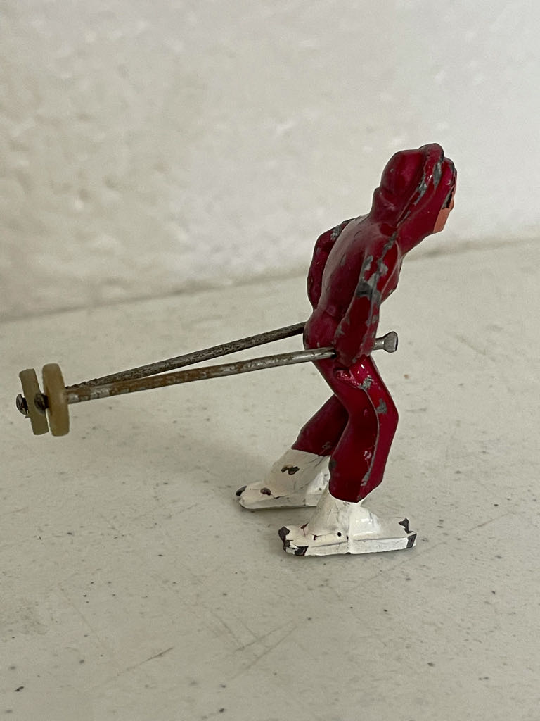 Barclay - Skier - Male - Red - Skier (Putz Villager) ornament collectible - Main Image 2