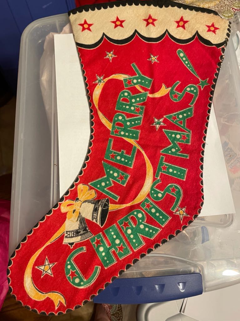 Stocking - Felt - Merry Christmas - Red - Santa (Stocking) ornament collectible - Main Image 2