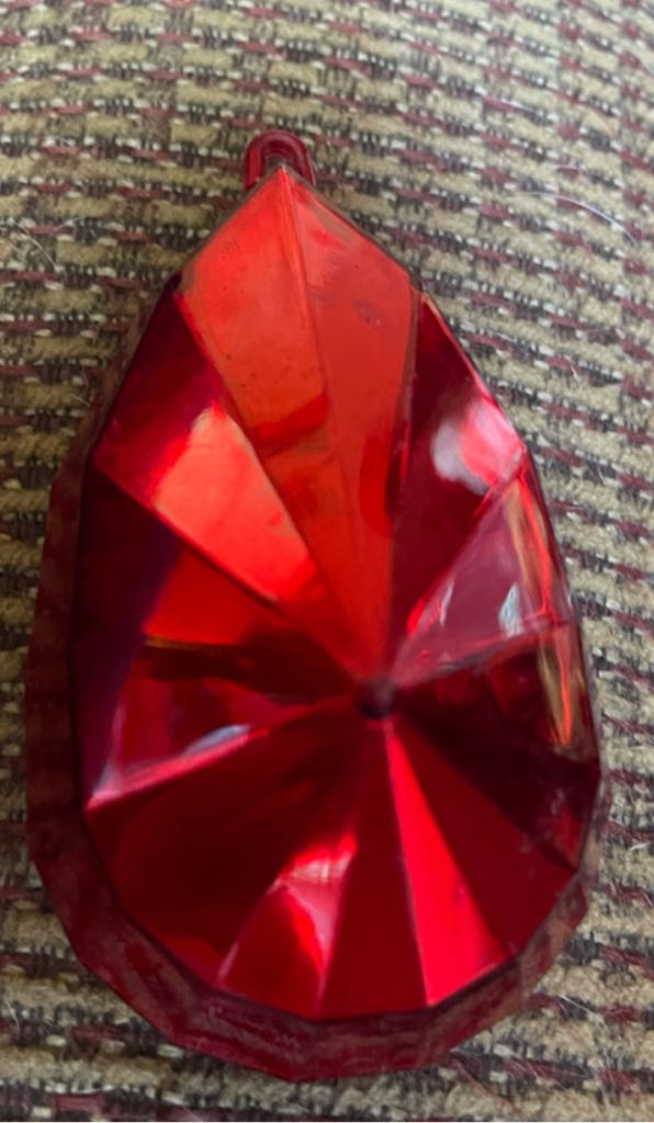 Yule Gems - Tear Drop - Red - Mushrooms - Mushroom (3D Diorama) ornament collectible - Main Image 2