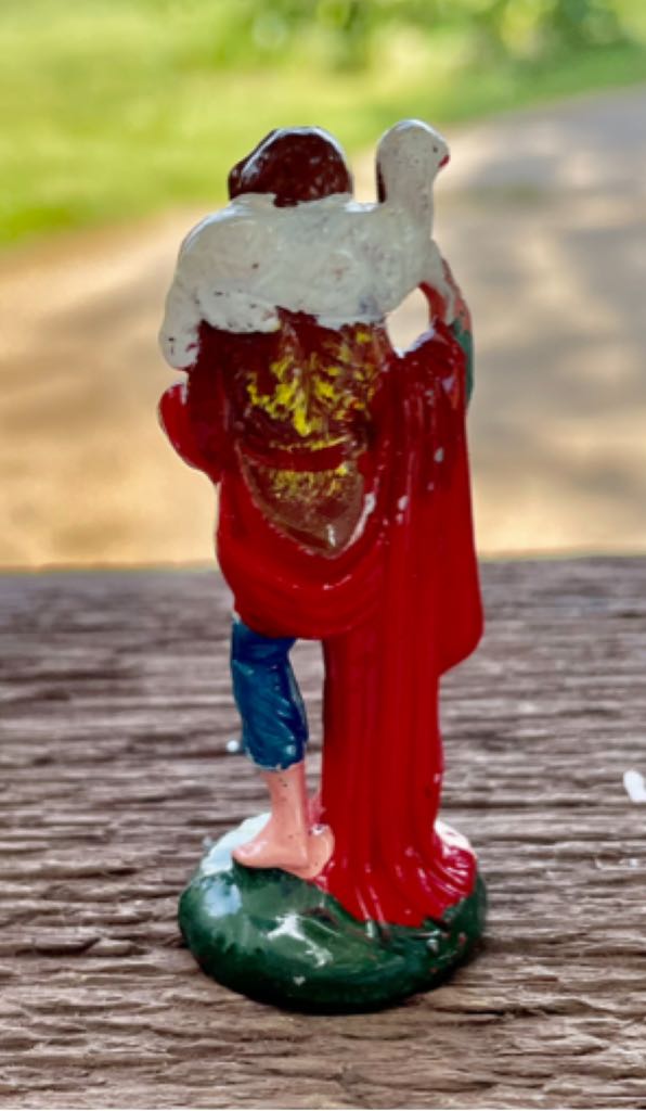 Japan - (Set 13) - Shepherd - Sheep On Shoulders - Shepherd (Nativity) ornament collectible - Main Image 2