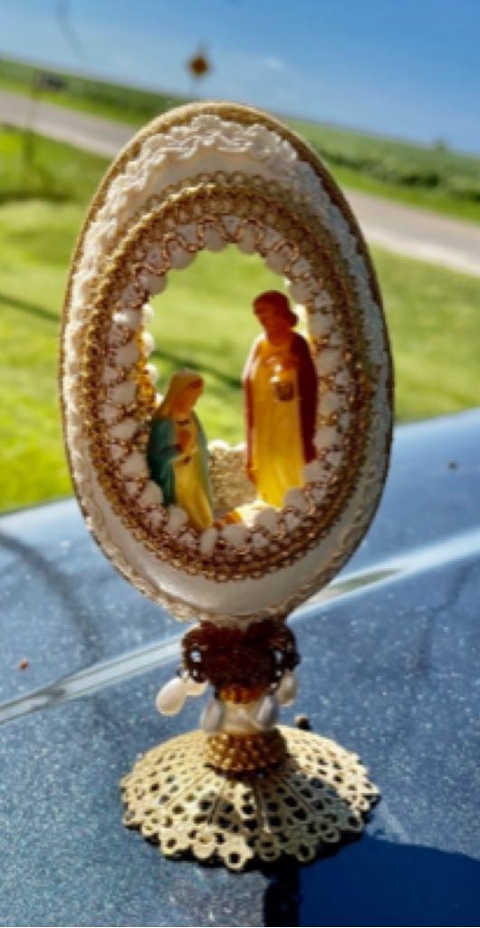 Jewelbrite - Decagon - Flower - Red/Blue