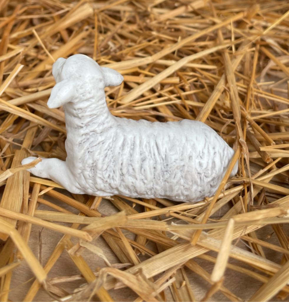 HOMCO - (Set 2) - Animals - Sheep - Supine - #5603 - Animals (Nativity) ornament collectible - Main Image 2