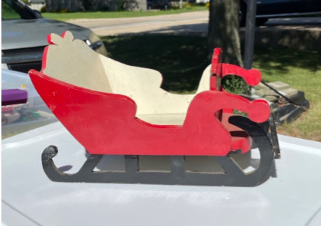 Wooden - Sleigh - Sleigh (Wood) ornament collectible - Main Image 1