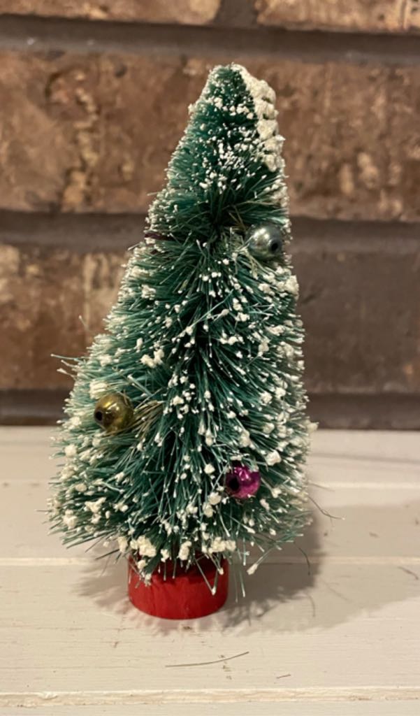 Feather Tree - Ball - Red With White Stripes